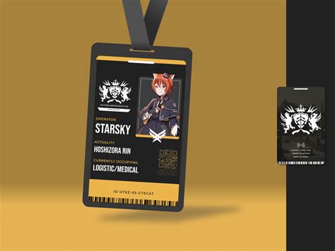 Arknights Operator ID Card Mockup Design Variant 2 by Wina Hafidh on Dribbble