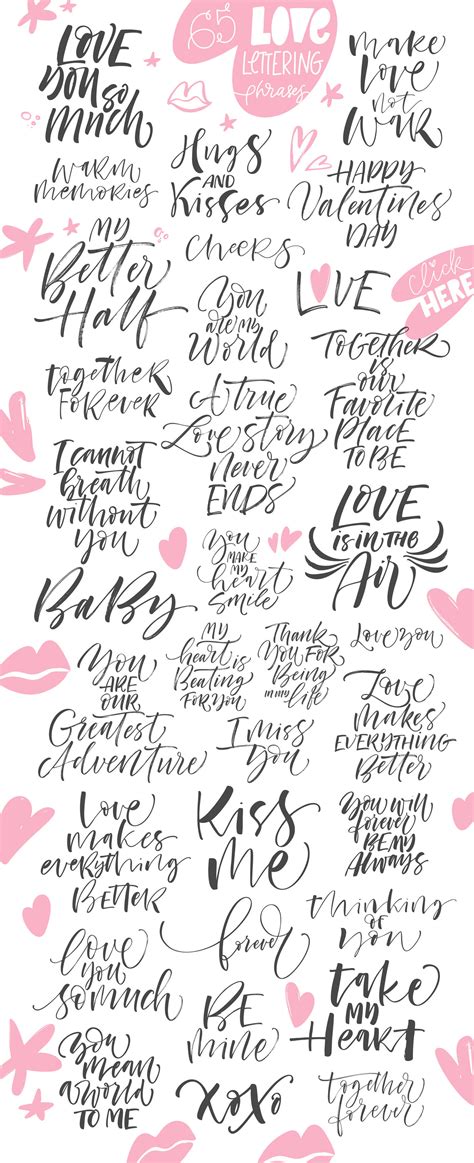 Love - lettering collection. By Asya Mix | TheHungryJPEG