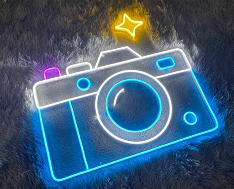 Camera Led Sign Camera Neon Sign Wall Decor Neon Sign - Etsy