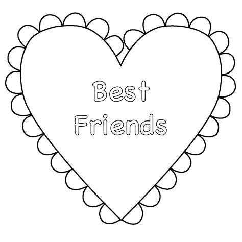 best friend coloring pages | Heart (Best Friends) - Coloring Pages ...