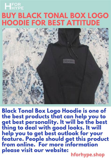 Buy Black Tonal Box Logo Hoodie For Best Attitude | Black To… | Flickr