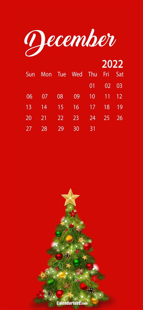 December 2022 Calendar With Decorations