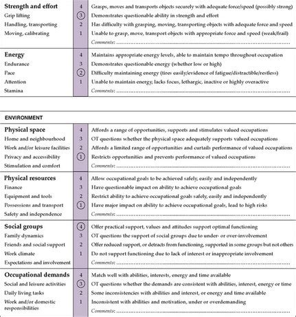 Activity Analysis Occupational Therapy Sample