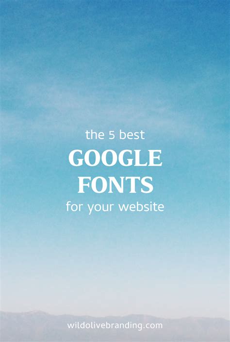 The 5 Best Google Fonts for your Website - Lilly Piedra