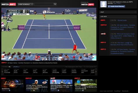 Sample ESPN3's vast sports menu: college football, US Open, cricket ...