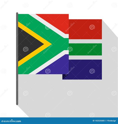 African Flag Icon, Flat Style Stock Vector - Illustration of nation, drawing: 102535085