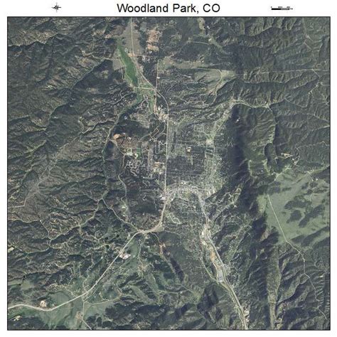 Aerial Photography Map of Woodland Park, CO Colorado