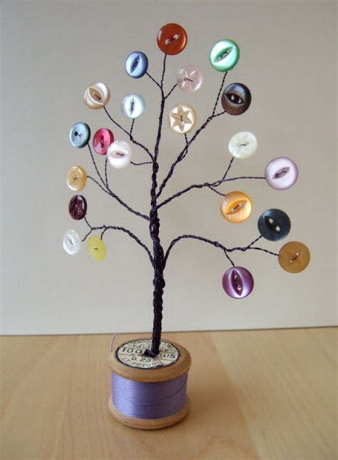 25 Creative DIY Wire Projects 2018 | Button crafts for kids, Button crafts, Button tree