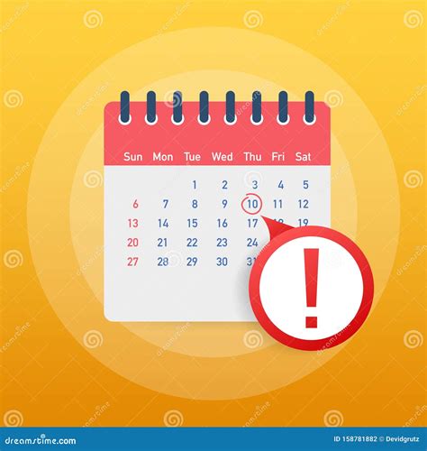 Calendar Deadline or Event Reminder Notification. Schedule, Appointment ...