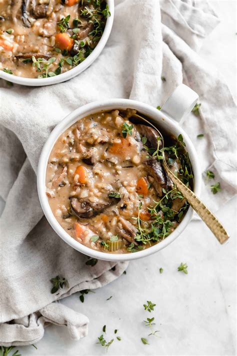 Instant Pot Mushroom Wild Rice Soup Recipe | Vegetarian Soup Recipe