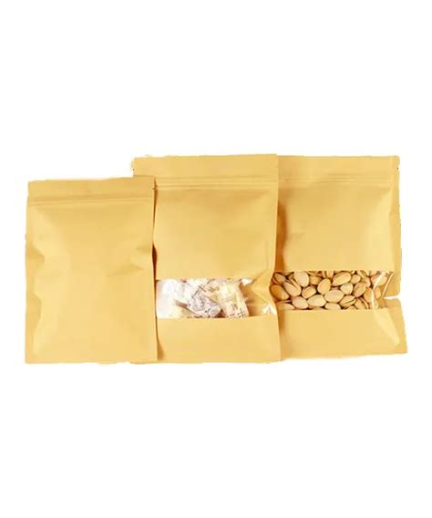 Kraft paper zipper bag with window - cannot stand up stably/firmly ...