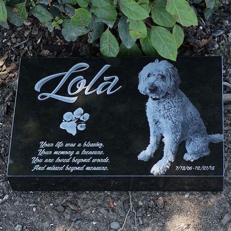 Custom Dog Memorial Granite Pet Marker Laser Engraved Pet - Etsy | Pet ...