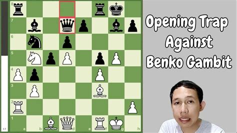 Opening Trap Against the Benko Gambit #chess #openingtraps #chessopenings - YouTube