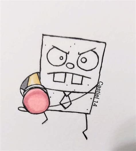 DoodleBob drawing. | Cartoon Amino