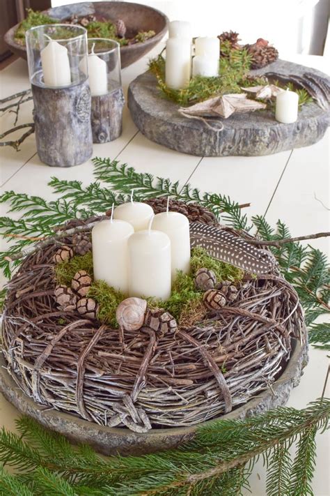 Adventskranz Ideen selber machen DIY: natürlich schnell gemacht. Adventskränze aus … | Diy ...