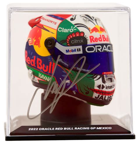 Sergio Perez Signed Mini Red Bull F1 Helmet 1:4 Scale - Beckett COA - MVPs - Authentic Signed ...