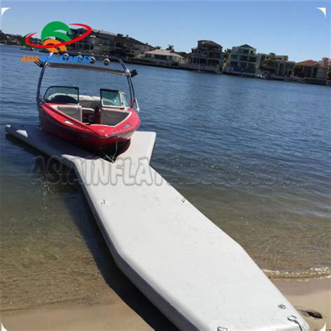 China Drop Stitch Material Inflatable Y Shape Floating Platform Dock Inflatable Jet Ski Dock ...