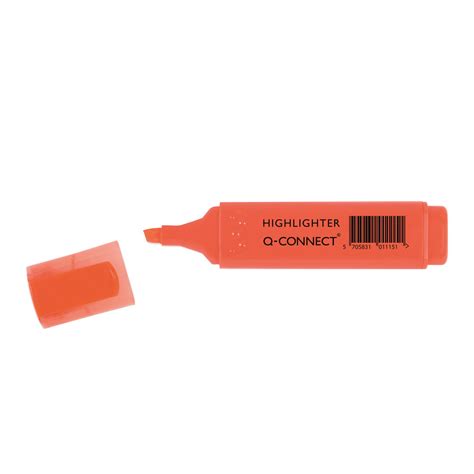 Q-Connect Orange Highlighter Pen (10 Pack) KF01115