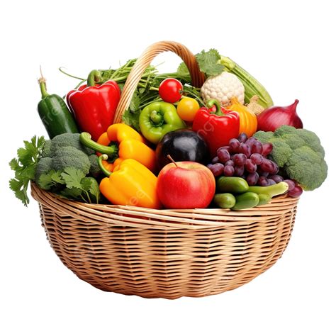 Basket Harvest Of Fruits And Vegetables, Transparent Background, Png, Harvest PNG Transparent ...