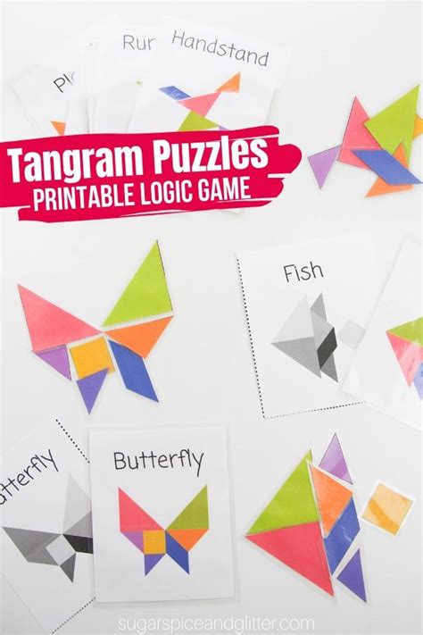 Printable Tangram Puzzles ⋆ Sugar, Spice and Glitter