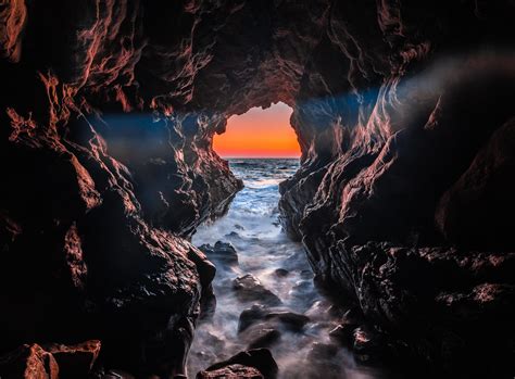 Malibu Sea Cave Sunset Dusk Fine Art Landscape Nature Photography! Fujifilm GFX 100 Medium ...