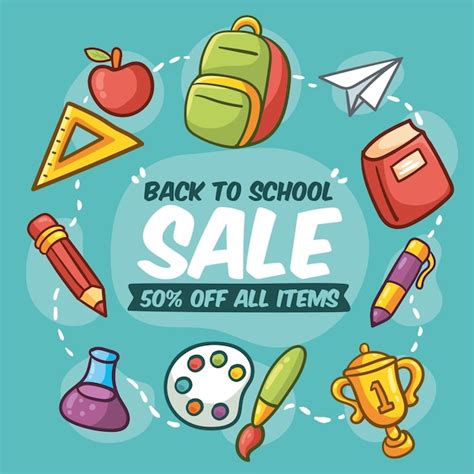 Free Vector | Back to school sales