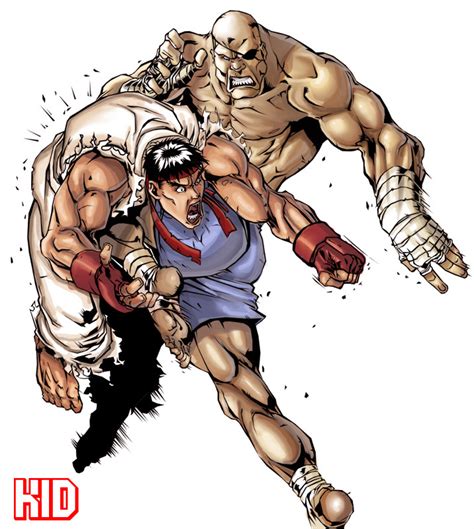 street fighter - Ryu vs Sagat by KidAmnesiac