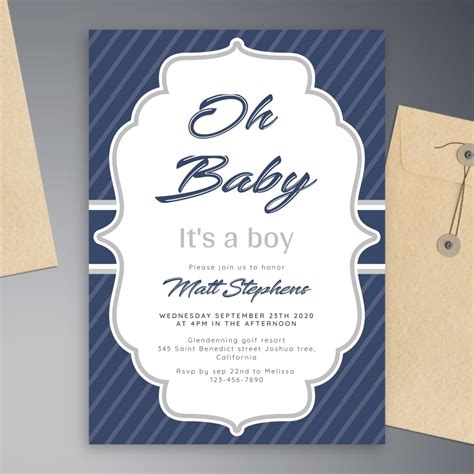 Boy Baby Shower Invitations