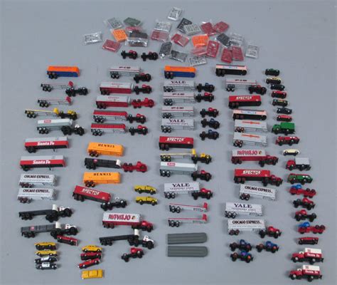 Assortment of N Scale Cars, Trucks, Tractor Trailers & Taxis (50+) | eBay