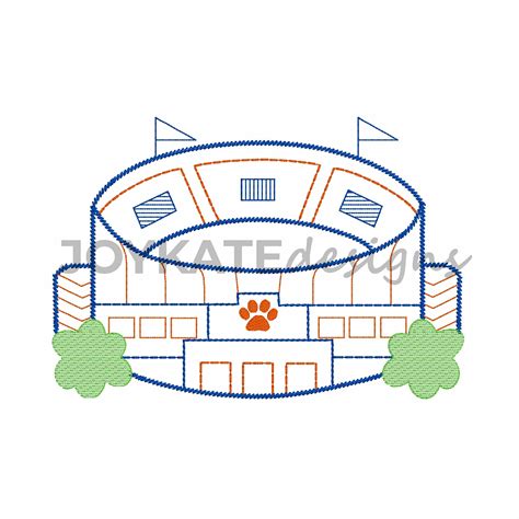 Tiger Stadium Vintage Embroidery Design - Joy Kate Designs