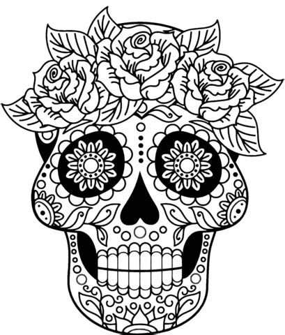 Dibujo de Calavera para colorear | Dibujos para colorear imprimir gratis