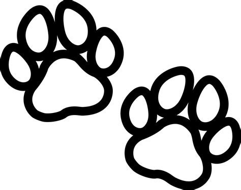 Black silhouette of a paw print on a white background 9255283 Vector Art at Vecteezy