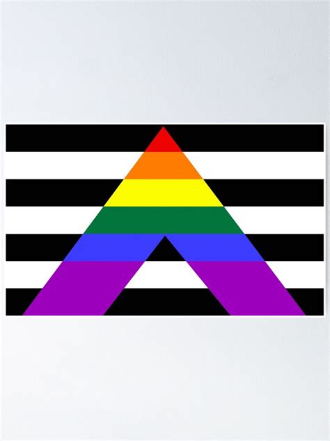 "Straight Ally Pride Flag" Poster by porcupride | Redbubble