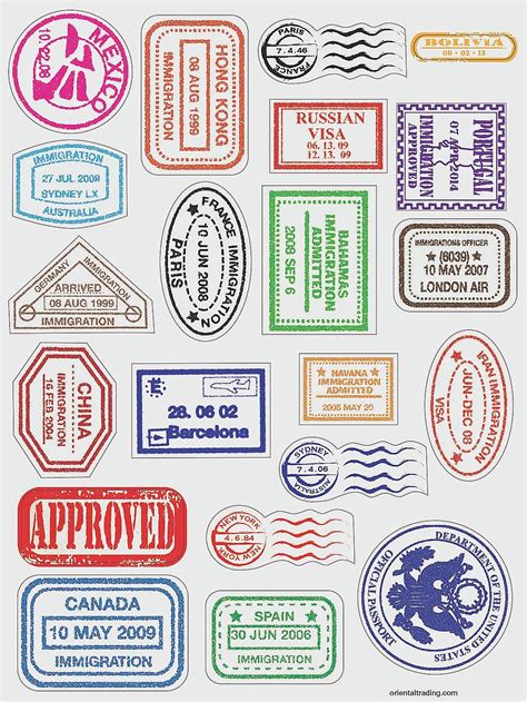 Amazon.com: Fun Express Passport Stamp Sticker Sheets - VBS Vacation ...