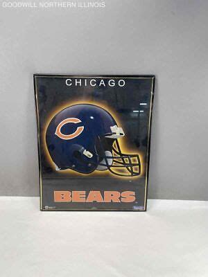 Vintage Chicago Bears Helmet w/ Logo Art Print 20"x16" | #4627092735