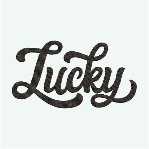 8 size Lucky Logo Embroidery design Instant Download 8 Formats | Etsy