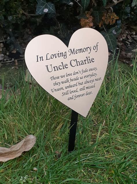 Personalised memorial plaque Tree Dedication Marker Grave Remembrance Plaque#82