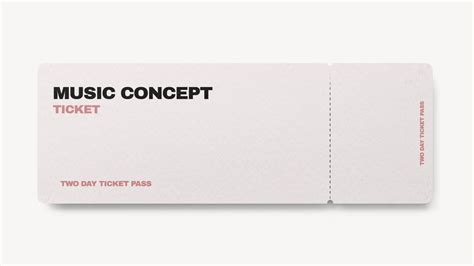 Concert ticket mockup, 3D rendering | Premium PSD Mockup - rawpixel