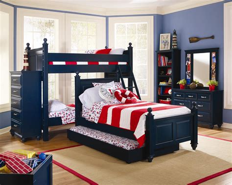 Madison Bunk Bed in Indigo Blue Bedroom Set by Lang Furniture www ...