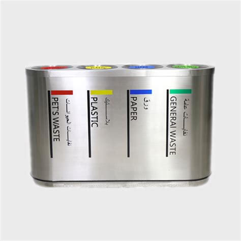 outdoor stainless steel classified dustbin