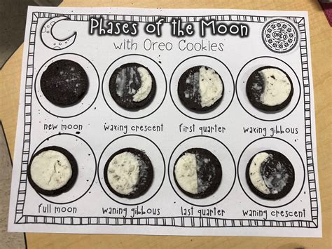 Oreo Phases of the Moon | Moon phases, Oreo moon phases, Moon projects