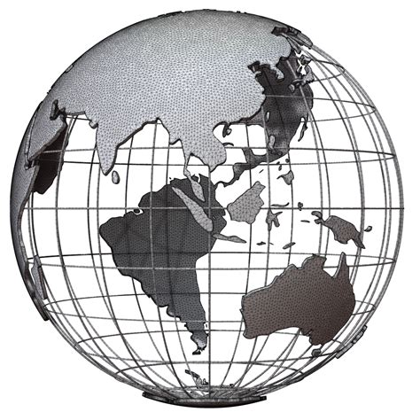 Earth Globe Wire 3D Model $9 - .obj .ztl .c4d .fbx .ma .max .unknown ...