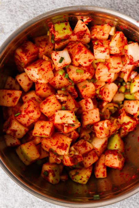 Kkakdugi - Korean Radish Kimchi (Paleo, Whole30, Keto, Vegan Option ...