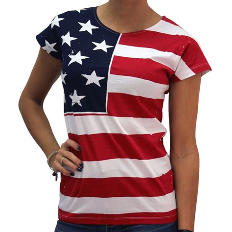 The Flag Shirt - USA American Flag Top For Women - Walmart.com - Walmart.com