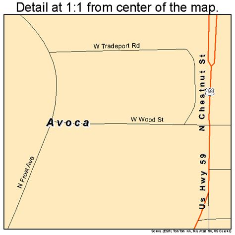 Avoca Iowa Street Map 1903970