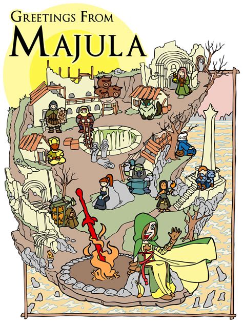 DS2 - Greetings From Majula Map by jdeberge on DeviantArt