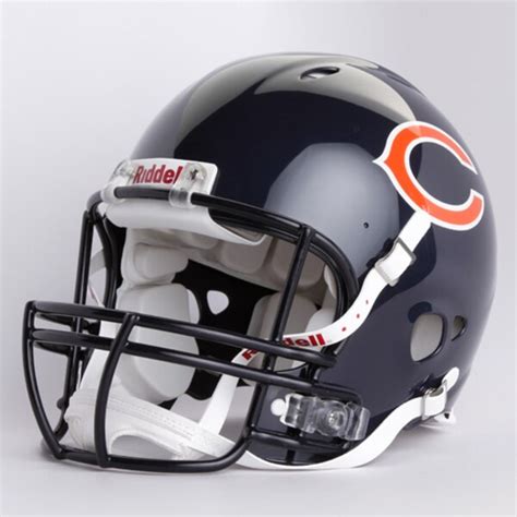 Riddell Chicago Bears Navy Blue Revolution Authentic Full-Size Helmet - Fanatics.com