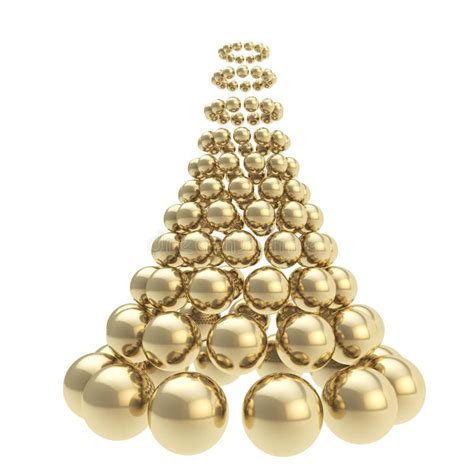 Futuristic Christmas Tree Made Of Spheres Isolated On White Stock Illustration - Illustration of ...