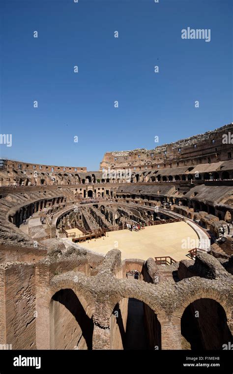 Rome. Italy. Inside the Roman Colosseum Stock Photo - Alamy