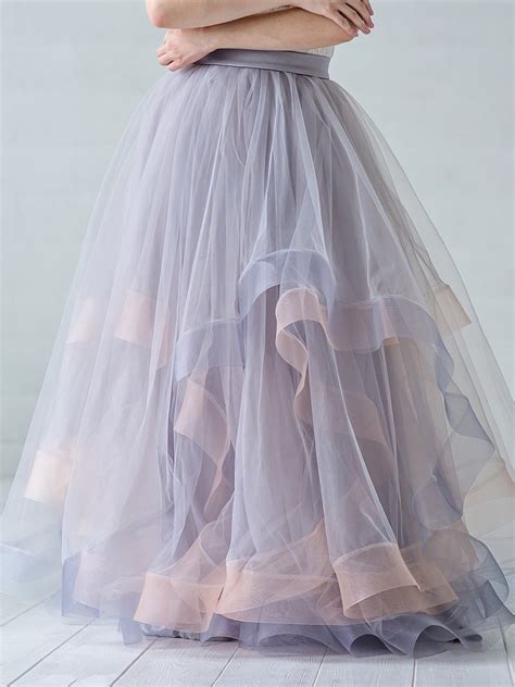 Eleonor - tulle wedding skirt with horsehair braid